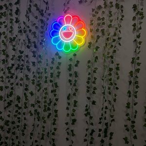 Murakami flower neon light